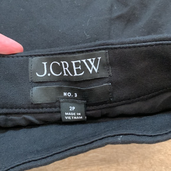 J.Crew Petite No. 3 Black Pencil Skirt Back Slit Zip Fly Bi-Stretch Cotton Blend - Picture 3 of 3